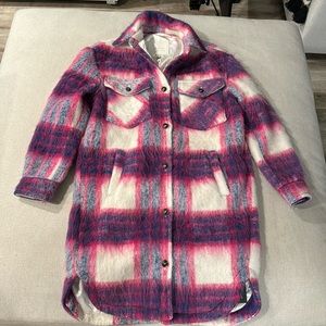 Blank NYC Long Plaid Jacket